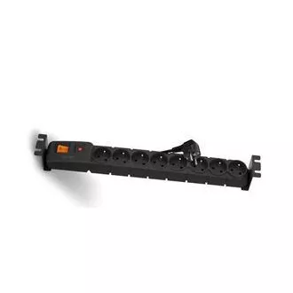 19" razvodna ploča 8x230V, 3m, prekidač, zaštita od pregrijavanja, termalni konektor