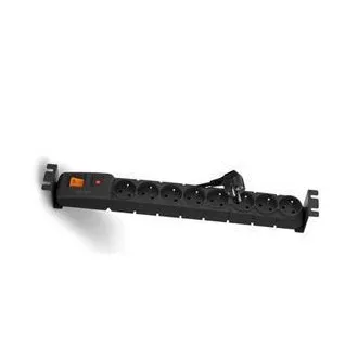 19" razvodna ploča 8x230V, 3m, prekidač, zaštita od pregrijavanja, termalni konektor