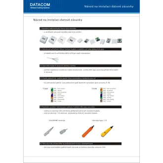 DATACOM UTP dvostruka utičnica ispod žbuke 45 st. - Cat5e DATACOM UTP dvostruka utičnica ispod žbuke 45 st. - Cat5e
