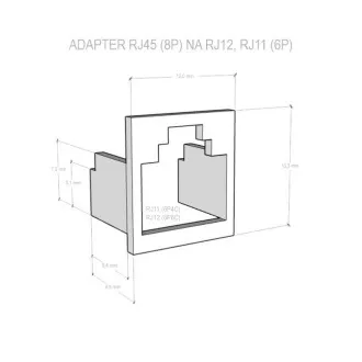 DATACOM Adapter RJ45 na RJ12 (RJ11) bijeli 20 kom DATACOM Adapter RJ45 na RJ12 (RJ11) bijeli 20 kom