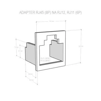 DATACOM Adapter RJ45 na RJ12 (RJ11) bijeli 20 kom