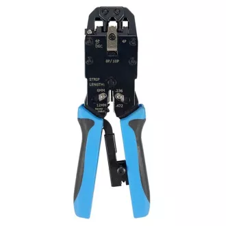 W-Star kliješta za krimpovanje RJ45 WS200R RJ50, RJ45, RJ12, RJ11 čegrtaljka, puna s rezačem