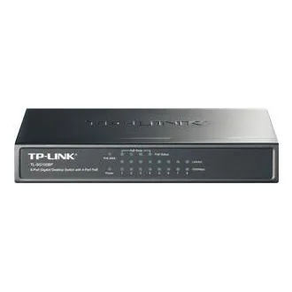 TP-Link TL-SG1008P 8xGB (4xPOE) 64W stolni preklopnik bez ventilatora TP-Link TL-SG1008P 8xGB (4xPOE) 64W stolni preklopnik bez ventilatora