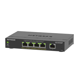 NETGEAR 5PT GE PLUS SWCH W/POE+ NETGEAR 5PT GE PLUS SWCH W/POE+