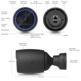 Ubiquiti UVC-AI-Pro - UniFi Protect Camera AI Professional crna Ubiquiti UVC-AI-Pro - UniFi Protect Camera AI Professional crna