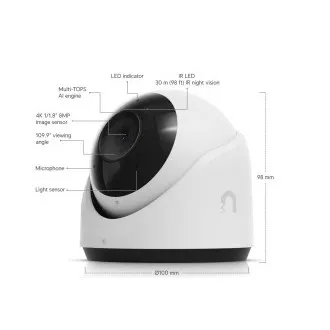 Ubiquiti UVC-G6-Turret-W - UniFi Protect G6 Turret, bijela Ubiquiti UVC-G6-Turret-W - UniFi Protect G6 Turret, bijela