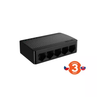 Tenda SG105M - 5x Gigabit Desktop Ethernet Mini Switch, 10/100/1000 Mb/s, 10Gb/s, bez ventilatora