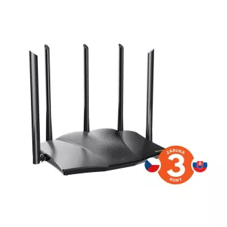 Tenda TX12 Pro AX3000 WiFi6 Router, 1x GWAN, 3x GLAN, IPv6, 5x 6dBi, WPA3, Mesh, CZ aplikacija