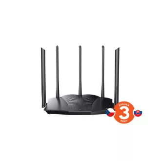 Tenda TX12 Pro AX3000 WiFi6 Router, 1x GWAN, 3x GLAN, IPv6, 5x 6dBi, WPA3, Mesh, CZ aplikacija