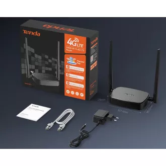 Tenda 4G05 Wi-Fi N300 4G / 3G LTE ruter, 2x WAN/LAN, 1x nanoSIM, IPv6, VPN, LTE Cat.4, CZ App