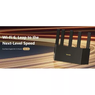 Tenda TX2L Pro AX1500 WiFi 6 Mesh Router, 1x GWAN, 3x GLAN, IPv6, 5x 6dBi antena, WPA3, CZ App