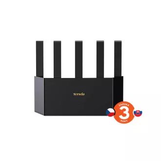 Tenda TX12L Pro AX3000 WiFi 6 isprepleteni usmjerivač, 1x GWAN, 3x GLAN, IPv6, 5x 6dBi, WPA 3, CZ aplikacija
