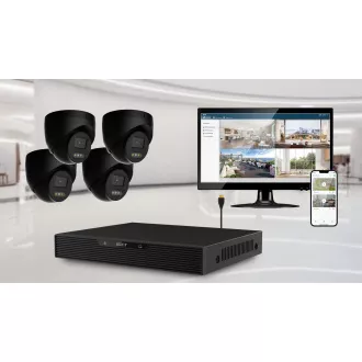 iGET HOME N85P4 - kamera NVR PoE set 3K rezolucije, 8CH NVR + 4x kamera sa zvukom, IR i LED