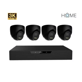 iGET HOME N85P4 - kamera NVR PoE set 3K rezolucije, 8CH NVR + 4x kamera sa zvukom, IR i LED