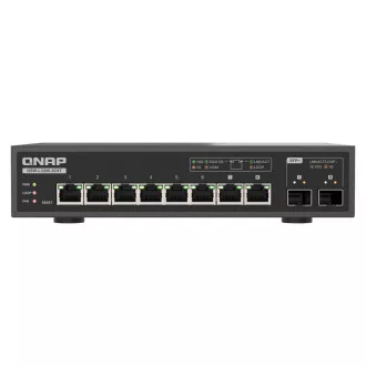 QNAP preklopnik QSW-L3208-2C6T (6x 10GbE priključak, 2x 10G SFP+/NBASE-T kombinirani, Lite Managed)
