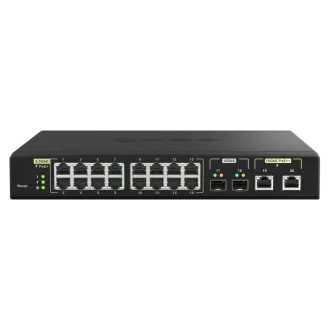 QNAP upravljani prekidač QSW-M2116P-2T2S (16x 2.5GbE PoE+ RJ45 / 2x 10GbE RJ45 PoE++ / 2x 10GbE SFP+)
