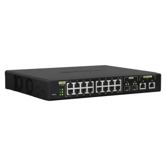 QNAP upravljani prekidač QSW-M2116P-2T2S (16x 2.5GbE PoE+ RJ45 / 2x 10GbE RJ45 PoE++ / 2x 10GbE SFP+)