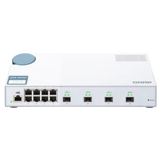 QNAP upravljani preklopnik QSW-M408S (12 portova: 8x gigabitni port + 4x 10G SFP+ portovi)