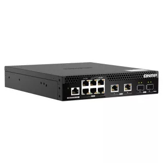QNAP upravljani preklopnik QSW-M2106R-2S2T (6x 2.5GbE RJ45, 2x 10GbE RJ45, 2x 10GbE SFP+, uska širina)