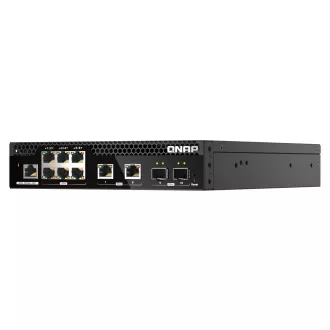 QNAP upravljani preklopnik QSW-M2106R-2S2T (6x 2.5GbE RJ45, 2x 10GbE RJ45, 2x 10GbE SFP+, uska širina)