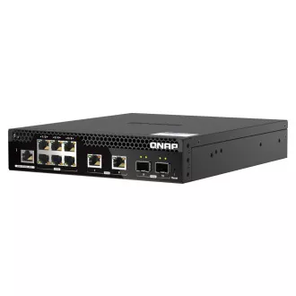 QNAP upravljani preklopnik QSW-M2106R-2S2T (6x 2.5GbE RJ45, 2x 10GbE RJ45, 2x 10GbE SFP+, uska širina)