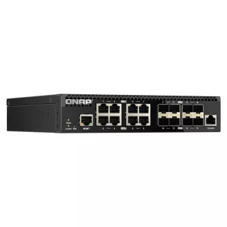 QNAP upravljani prekidač QSW-M3212R-8S4T (4x 10GbE porta + 8x 10G SFP+ porta, pola širine)