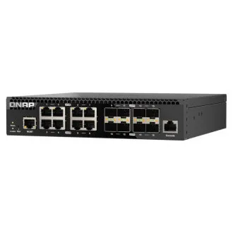 QNAP upravljani prekidač QSW-M3212R-8S4T (4x 10GbE porta + 8x 10G SFP+ porta, pola širine)