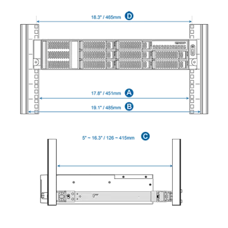 QNAP Rail Kit, potporni stalak 126 ~ 415 mm za 1U/2U/3U QNAP model male dubine za montažu u stalak QNAP Rail Kit, potporni stalak 126 ~ 415 mm za 1U/2U/3U QNAP model male dubine za montažu u stalak
