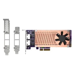 QNAP QM2 serija, 2 x PCIe 2280 M.2 SSD utora, PCIe Gen3 x 4, 2 x Intel I225LM 2.5GbE NBASE-T port