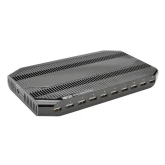 USB stanica za punjenje s prostorom za pohranu, izlaz 10x 12V, 8A, 96W, Schuko kabel za napajanje