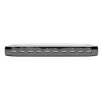 USB stanica za punjenje s prostorom za pohranu, izlaz 10x 12V, 8A, 96W, Schuko kabel za napajanje