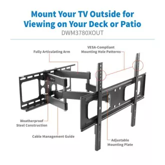 Tripplite držač za TV i monitore 37"...80", zglobna ruka, vanjski