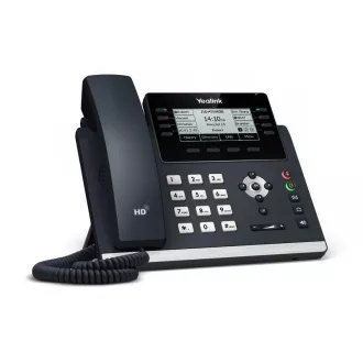Yealink SIP-T43U SIP telefon, PoE, 3.7" 360x160 LCD, 21 prog.tl., 2xUSB, GigE Yealink SIP-T43U SIP telefon, PoE, 3.7" 360x160 LCD, 21 prog.tl., 2xUSB, GigE