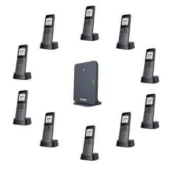 Yealink W71P DECT bazna stanica i slušalica, 1,8" crno-bijeli zaslon, do 10 slušalica