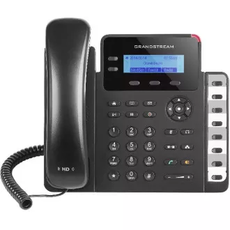 Grandstream GXP1628, 2,95" LCD zaslon s pozadinskim osvjetljenjem, 2 SIP računa, 3 programske tipke, 8 BLF, dvostruki Gbit port, PoE