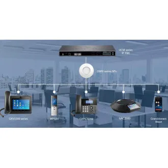 Grandstream WP820 WiFi IP telefon, 2,4" trakasti zaslon, 2 SIP računa, video, BT, Micro USB, primopredaja Grandstream WP820 WiFi IP telefon, 2,4" trakasti zaslon, 2 SIP računa, video, BT, Micro USB, primopredaja
