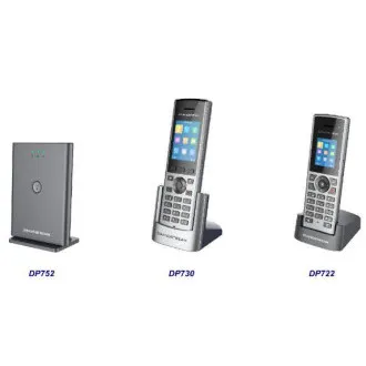 Grandstream DP730 IP telefon, 2,4" trakasti zaslon, 2SIP račun, video, BT, Micro USB, HAC, Pritisni za razgovor Grandstream DP730 IP telefon, 2,4" trakasti zaslon, 2SIP račun, video, BT, Micro USB, HAC, Pritisni za razgovor