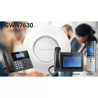 Grandstream GWN7630, AP, 802.11ac, dvopojasni 4x4:4, 16 SSDI, 200+ konc. WiFi klijenti, signal 175m, P
