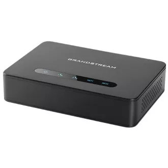 Grandstream HT812 (ATA), 2x FXS, 2 SIP računa, 1x Gbit LAN, NAT ruter, 3-smjerna konfiguracija, automatsko opskrbljivanje.