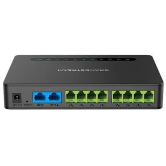 Grandstream HT818 V2 (ATA), 8x FXS, 2 SIP profila, 1x Gbit LAN, NAT ruter, 3-kanalna konfiguracija.