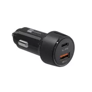 ER POWER 30W PD USB-C/USB-A auto punjač, crni