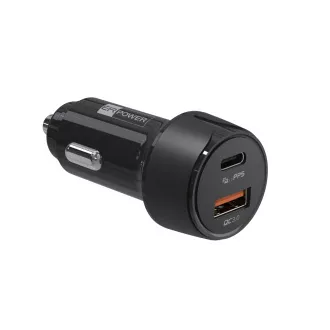 ER POWER 30W PD USB-C/USB-A auto punjač, crni