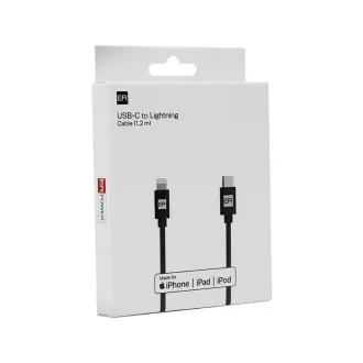 ER POWER kabel USB-C/Lightning 120cm crni