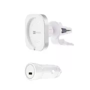 ER POWER CAR VENT MOUNT držač za MagSafe punjač + 20W auto punjač - bijeli