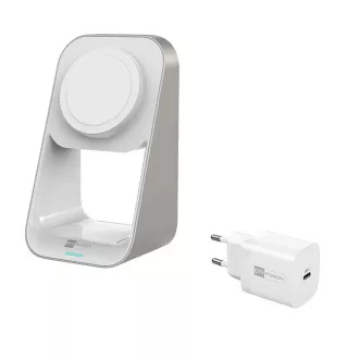ER POWER punjenje MFM MagSafe postolje 2u1 - bijelo