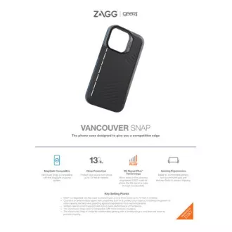 ZAGG GEAR4 D3O Vancouver Snap maskica za iPhone 13 crna