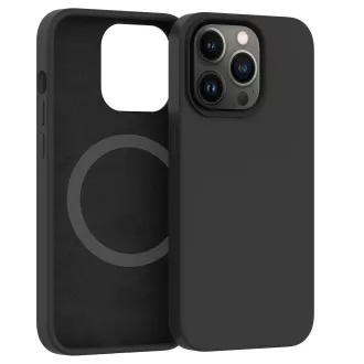 ER POWER CARNEVAL SNAP silikonska maskica za iPhone 14 Pro Max s MagSafe-om - crna