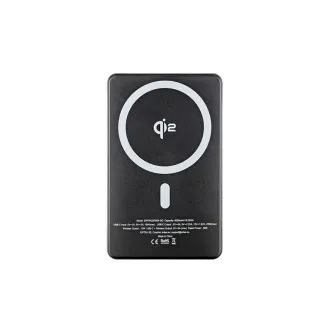 ER POWER Qi2 dvostruka prijenosna baterija 5000mAh s USB-C - svemirsko siva