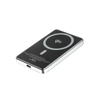 ER POWER Qi2 dvostruka prijenosna baterija 5000mAh s USB-C - svemirsko siva