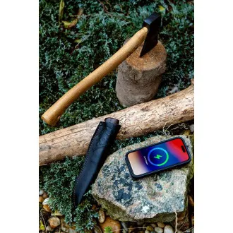ER POWER Qi2 dvostruka prijenosna baterija 5000mAh s USB-C - svemirsko siva